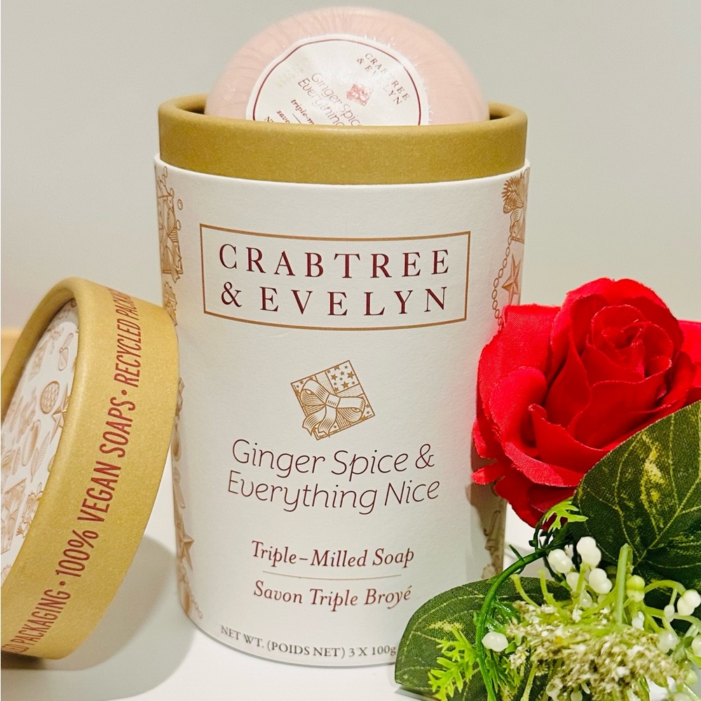 Crabtree & Evelyn Triple Milled Soap 3.5oz 3 pack - Ginger Spice